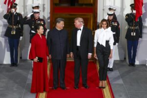 Trump y Melania reciben a Xi y a su esposa para una cena de Estado en la Casa Blanca